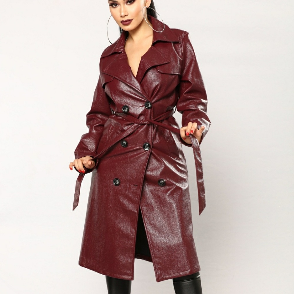 FASHION NOVA If Looks Could Kill burgundy jacket